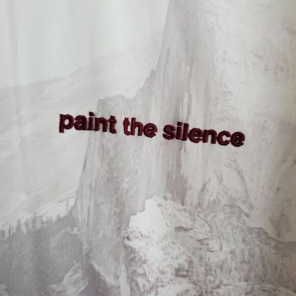 Zara NWT Paint the silence long sleeve collard shirt size Small - Picture 2 of 6